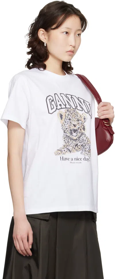 Ganni Barba Napoli Classic 1000 Stipes Shirt In White