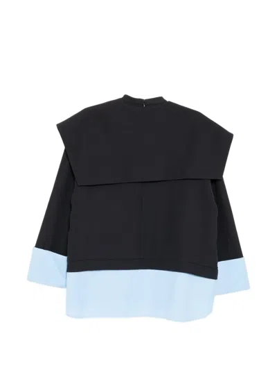 Enföld Double-cuff Blouse In Black