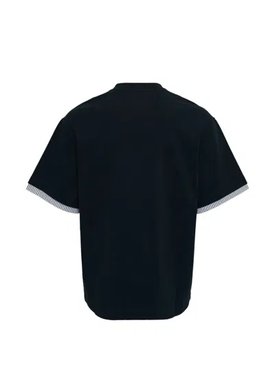 Jil Sander Striped-trim T-shirt In Blue