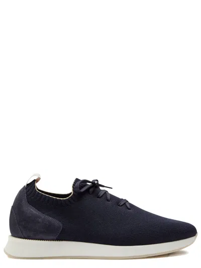 Aurélien Colour-blocked Knit Sneakers In Blue