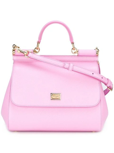 Dolce & Gabbana Medium Sicily Shoulder Bag In Pink