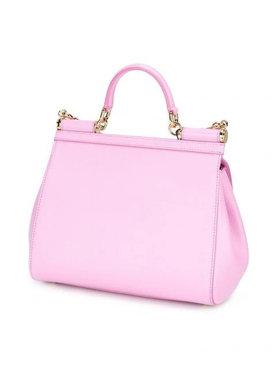 Shop Dolce & Gabbana Medium Sicily Shoulder Bag In Pink