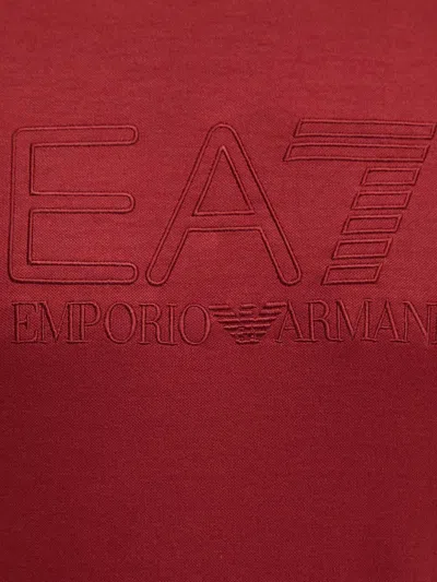 Ea7 Logo-detail T-shirt In Red