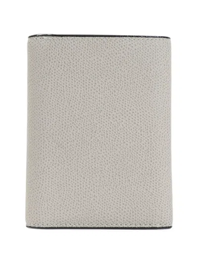 Valextra Iside Interlocking Leather Wallet In Pink