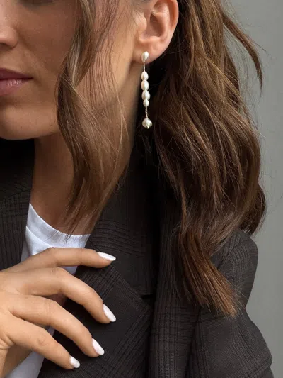 Baublebar Cindy Glass Pearl Earrings In Metallic