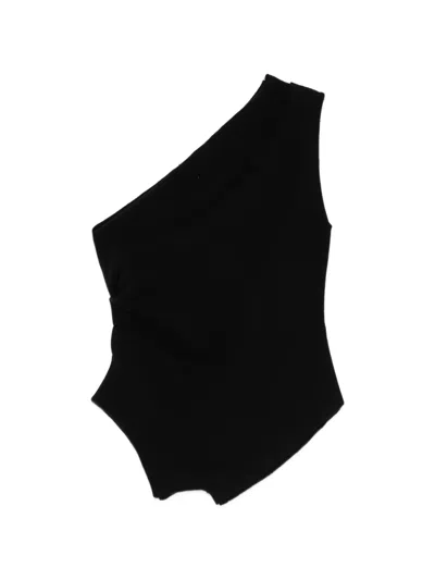 Rohe One Shoulder Drape Top In Black