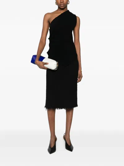 Rohe One Shoulder Drape Top In Black