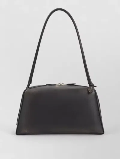 Alaïa Le Bouledogue Bowling Shoulder Bag In Nubuck Leather In Black