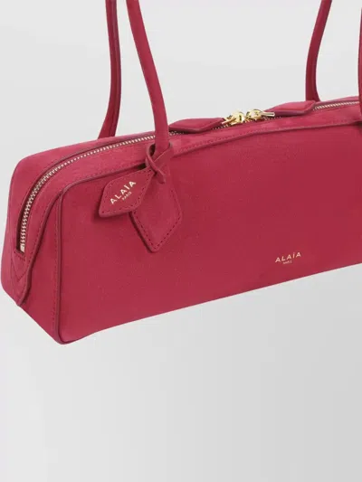 Alaïa Teckel Medium Rectangular Shoulder Top Handle Bag In Pink