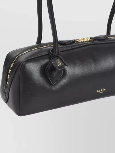 Alaïa Medium Rectangular Shoulder Bag Double Handles In Black
