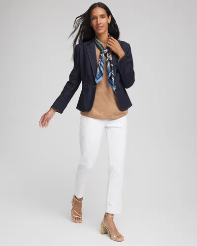 Chico's Brigitte Slim Pull-on Ankle Pants In White In White