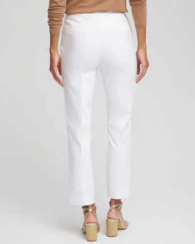 Chico's Brigitte Slim Pull-on Ankle Pants In White In White