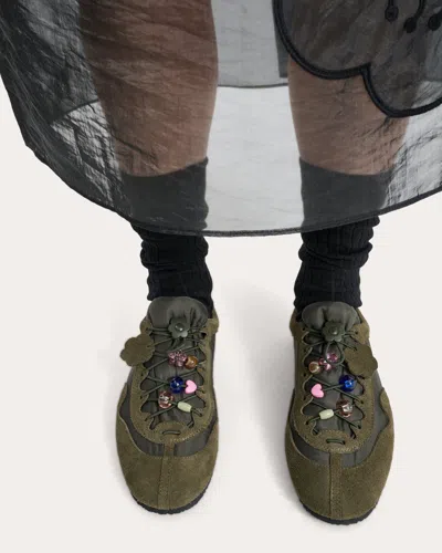 Cecilie Bahnsen Blaise Suede Technical Sneakers In Multi