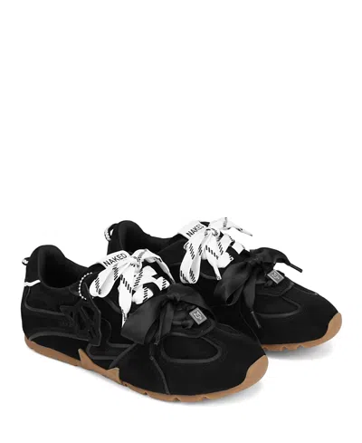 Naked Wolfe Adored Suede Sneaker In Black