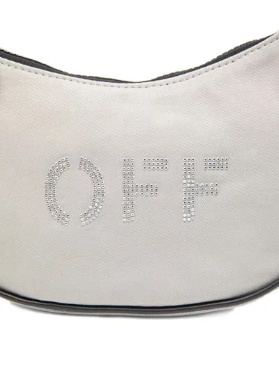 Off-white Zip Shoulder Bag In Gray