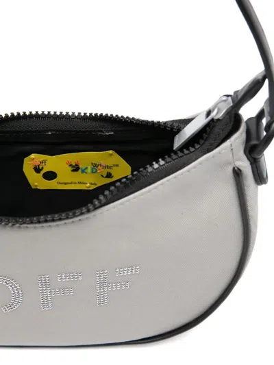 Off-white Zip Shoulder Bag In Gray