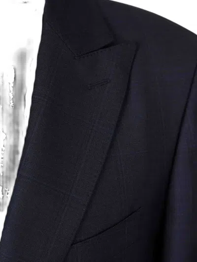 Scabal® Single-breasted Wool Suit In Blue
