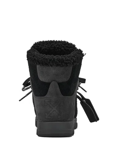 Off-white Panelled Boots In Black