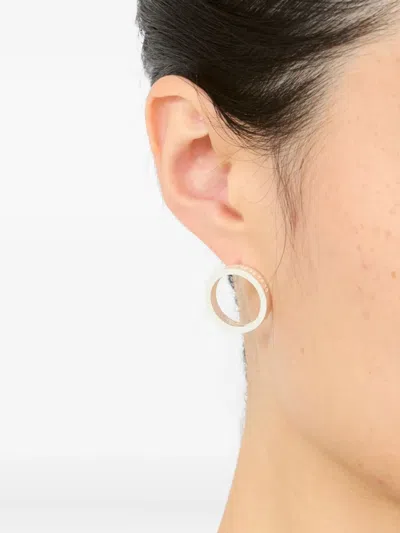 Maison Margiela Number-reference Earrings In Silver