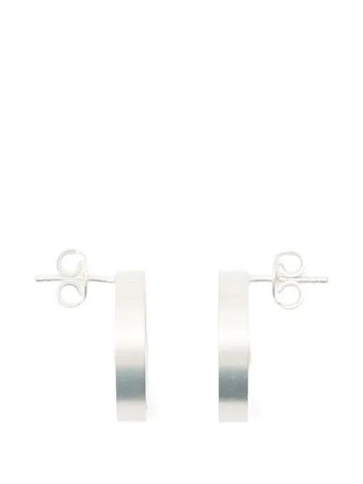 Maison Margiela Number-reference Earrings In Silver