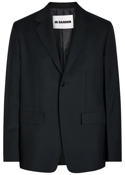 Jil Sander Notched Pocket Blazer In Black