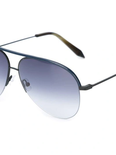 Shop Victoria Beckham Aviator Frame Sunglasses - Blue
