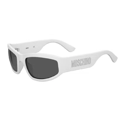 Moschino Rectangle-frame Sunglasses In White