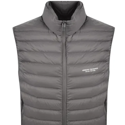 Armani Exchange Down Gilet Grey In Multi