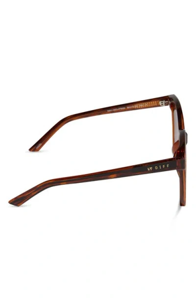 Diff Hazel 58mm Gradient Square Sunglasses In Brown