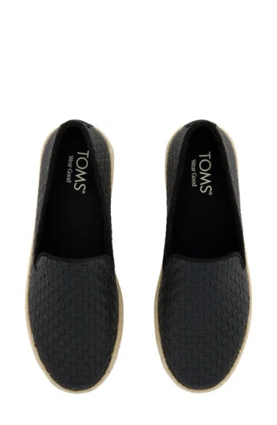 Toms Carolina Platform Espadrille Sneaker In Black