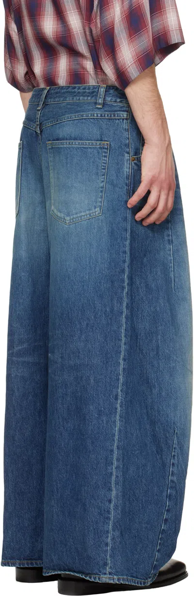 Needles Blue H.d. Buggy Jeans In Blue