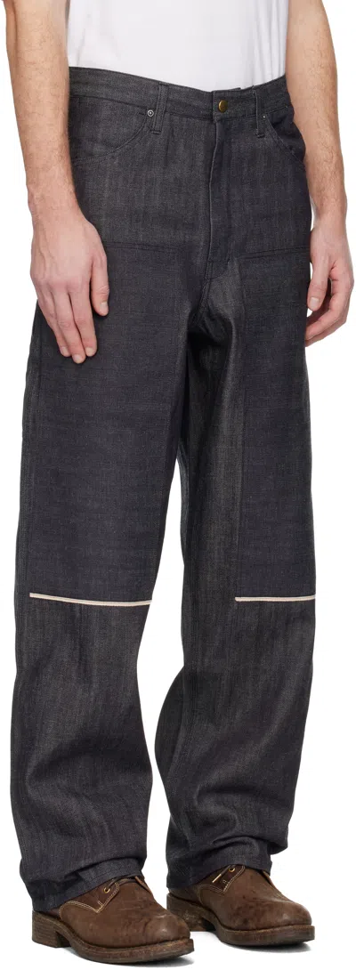 Visvim Navy Carpenter Jeans In Black