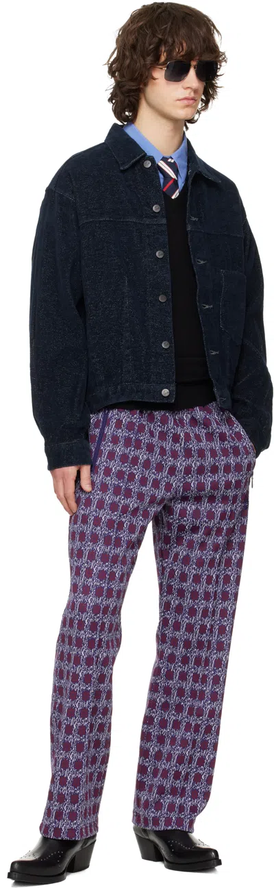 Needles Navy Darts Bottom Jacket In Blue