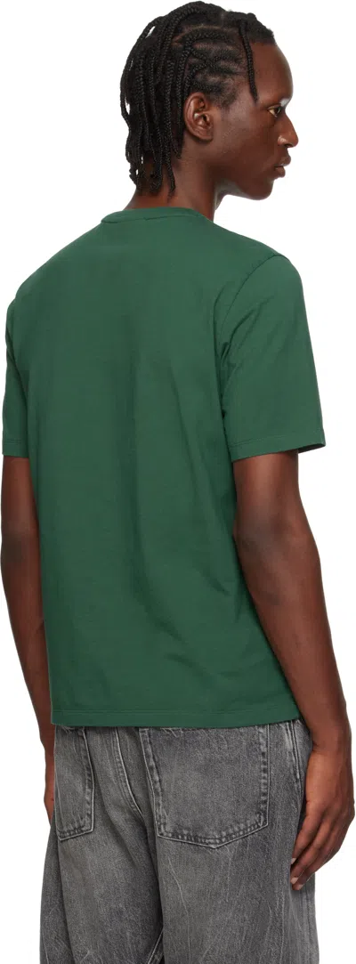 Maison Kitsuné Fox Head Patch Regular Tee Shirt In Green