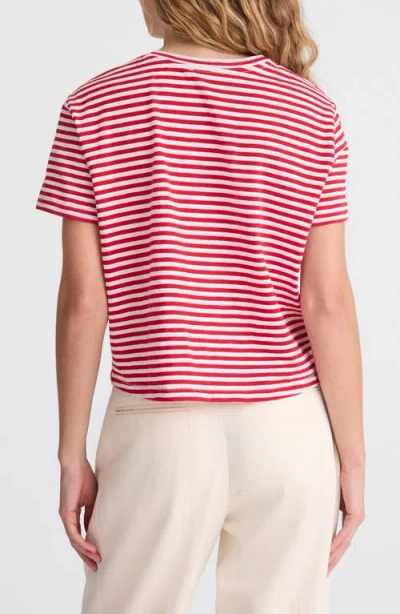 Madewell The Boxy Crop Tee In Soft Slub Festival Red In Pink
