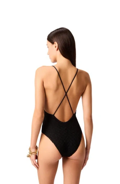 Missoni Cross-back Swimsuit In Black