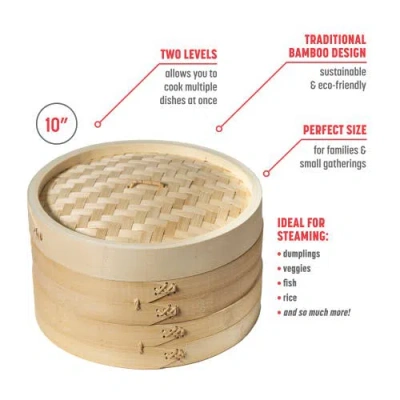 Joyce Chen 2-tier Steamer Baskets In Neutral