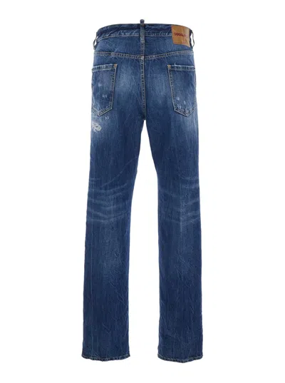 Dsquared2 Belt Loop Jeans In Blue
