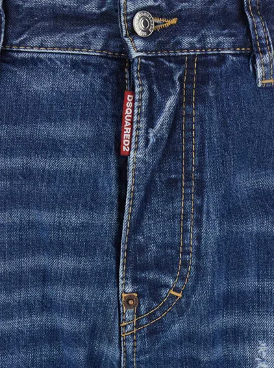 Dsquared2 Belt Loop Jeans In Blue