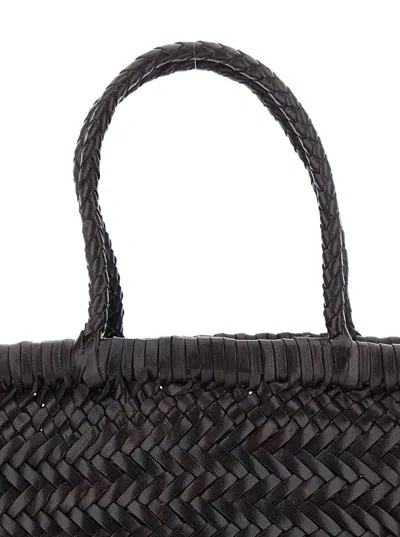 Dragon Diffusion Mini Flat Gora Basket 23x17x6 Cm Buff Calf Leather In Brown