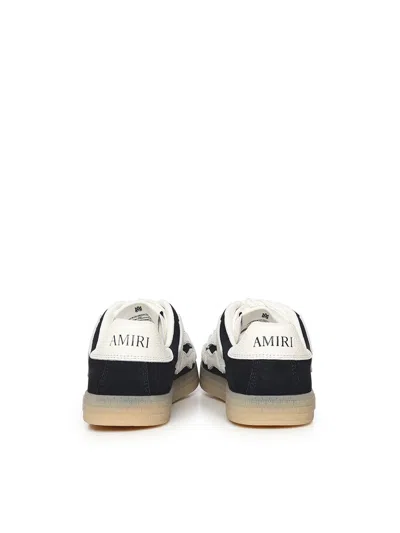 Amiri Pacific Bones Black Low Top Sneakers With Logo Patch On The Tongue And Logo Lettering On The Heel In In Black