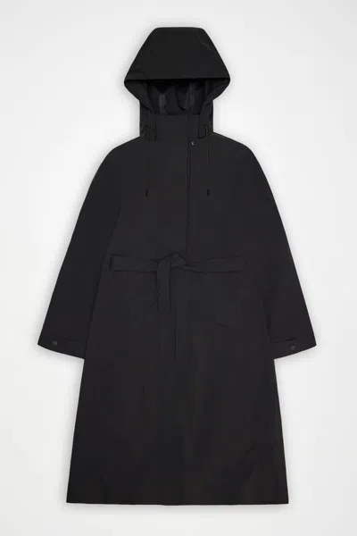 Rains Suva Waterproof Hard Shell Rain Coat With Removable Hood In Green
