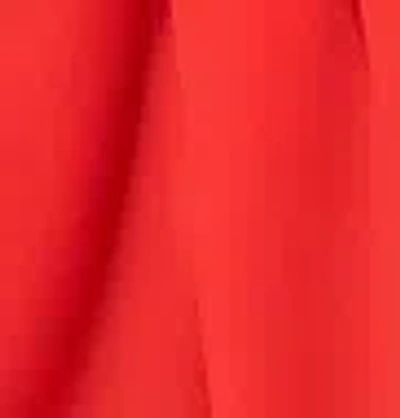 Kenneth Cole Polka Dot Mesh Side Rouched Faux Wrap Dress In Red