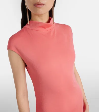 Tom Ford Open-back Asymmetric Knotted Crepe-jersey Maxi Dress In White