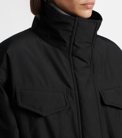 Saint Laurent Technical Canvas Jacket In Black