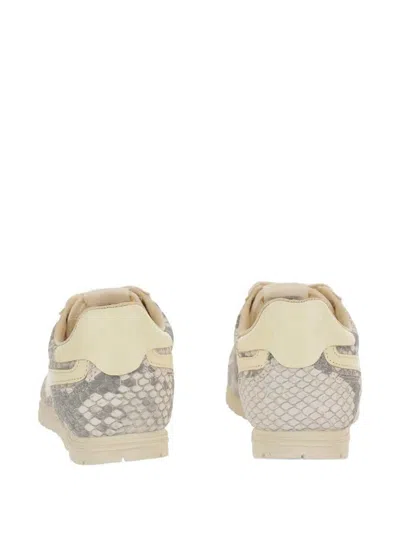 Autry White Grey Windspin Python Sneakers In Neutral