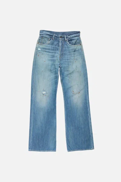 Acne Studios Belt Loop Jeans In Blue