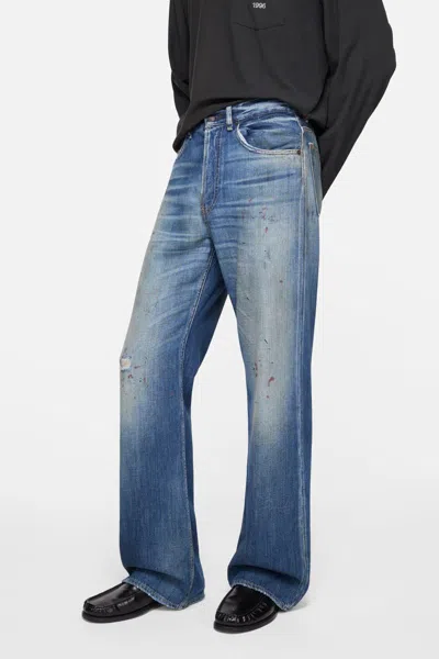 Acne Studios Belt Loop Jeans In Blue