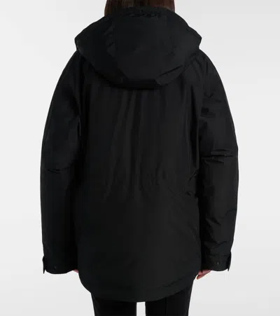 Saint Laurent Technical Canvas Down Jacket In Black