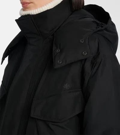 Saint Laurent Technical Canvas Down Jacket In Black
